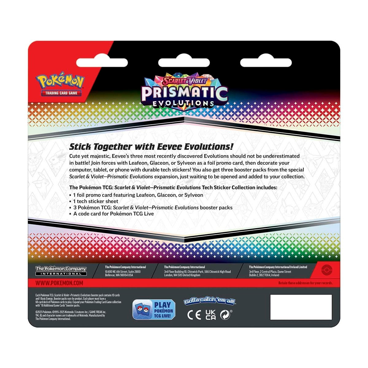 Pokémon TCG | Prismatic Evolutions – Tech Sticker Collection