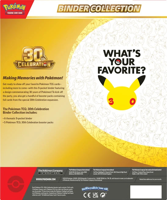 Pokémon TCG | 30th Celebration – Binder Collection